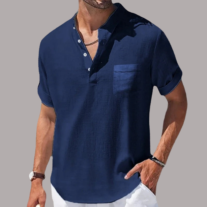 James – Tricou Modern cu Mâneci Scurte și Buzunar