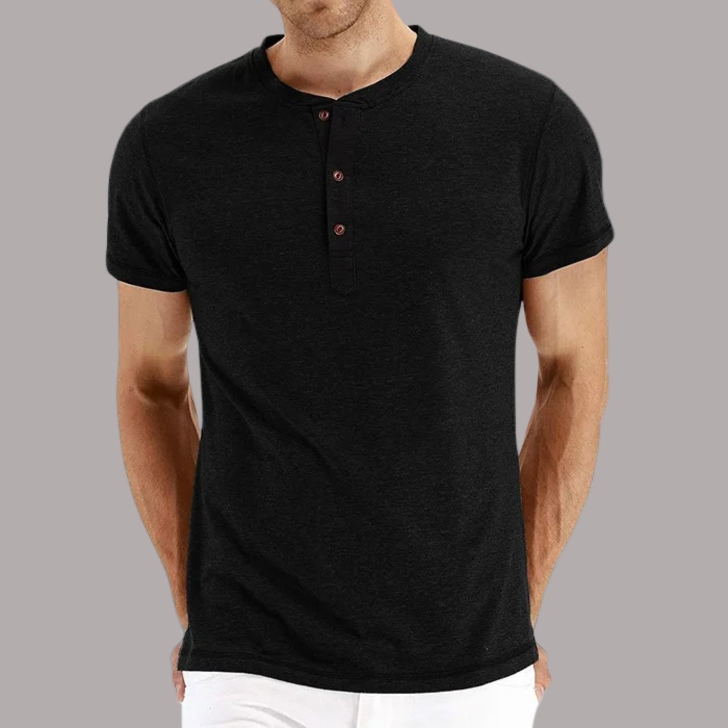 Bill - Tricou Elegant Cu Guler Rotund