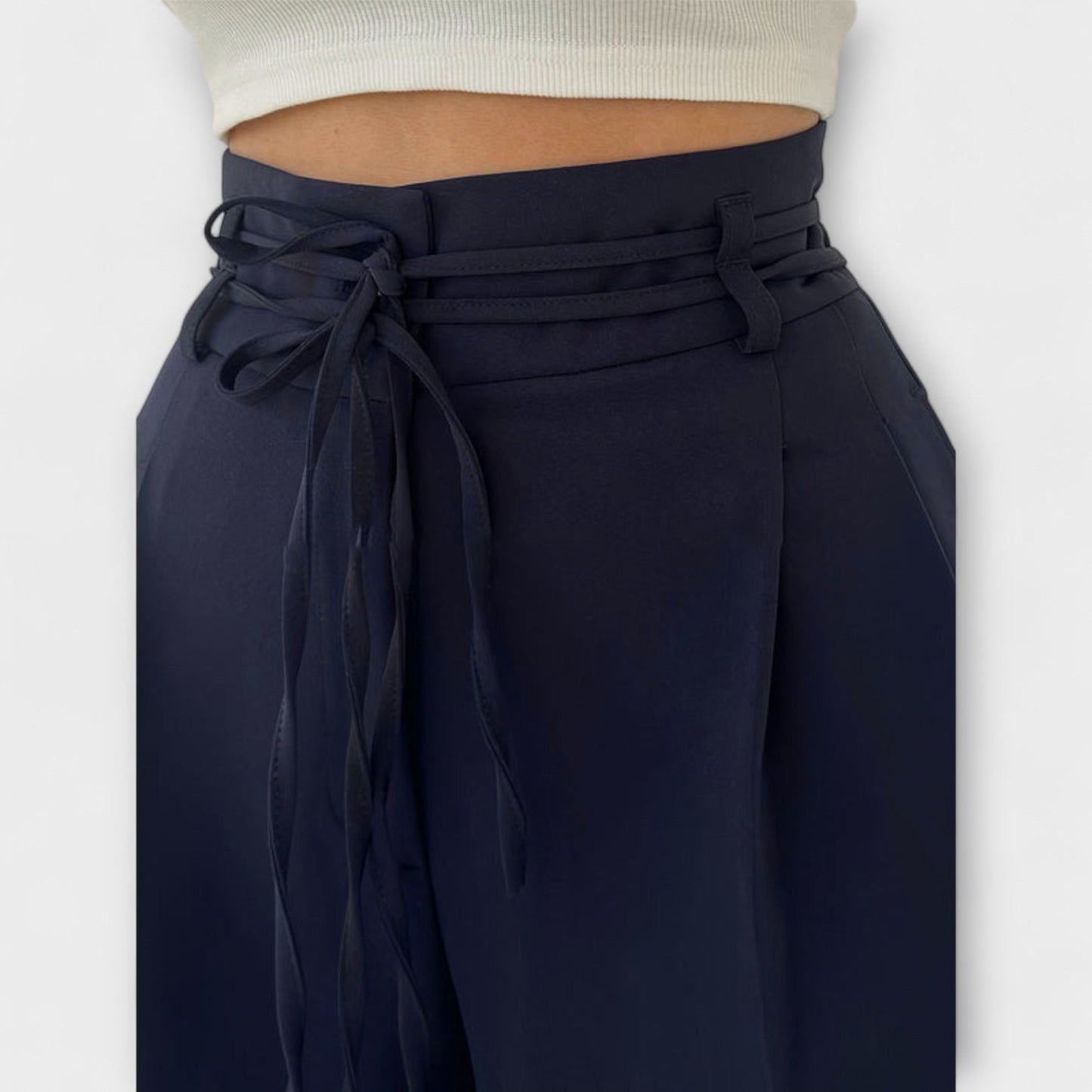 Losefina - Pantaloni casual cu șiret