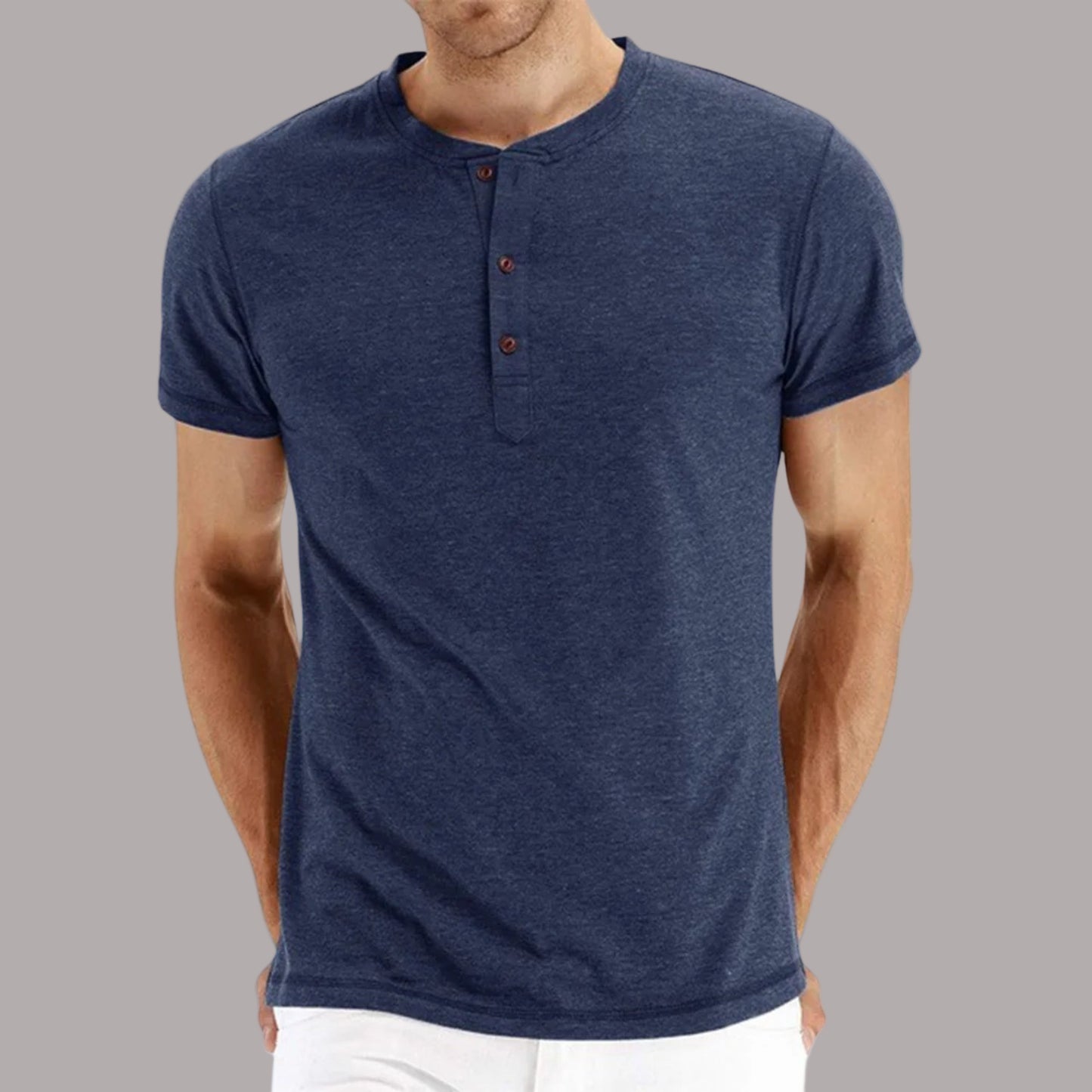 Bill - Tricou Elegant Cu Guler Rotund