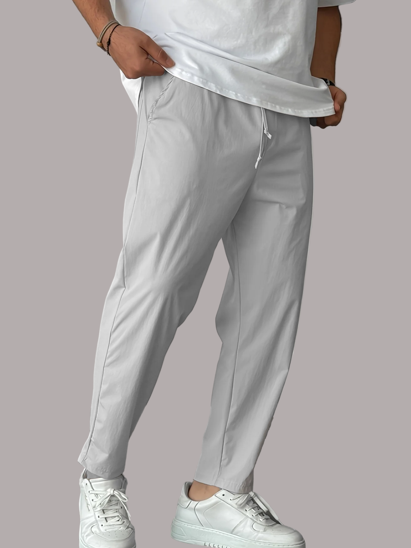 Dorin – Pantaloni Eleganți Conici cu Șnur