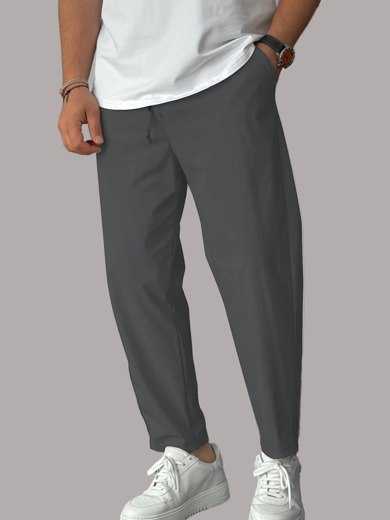 Dorin – Pantaloni Eleganți Conici cu Șnur