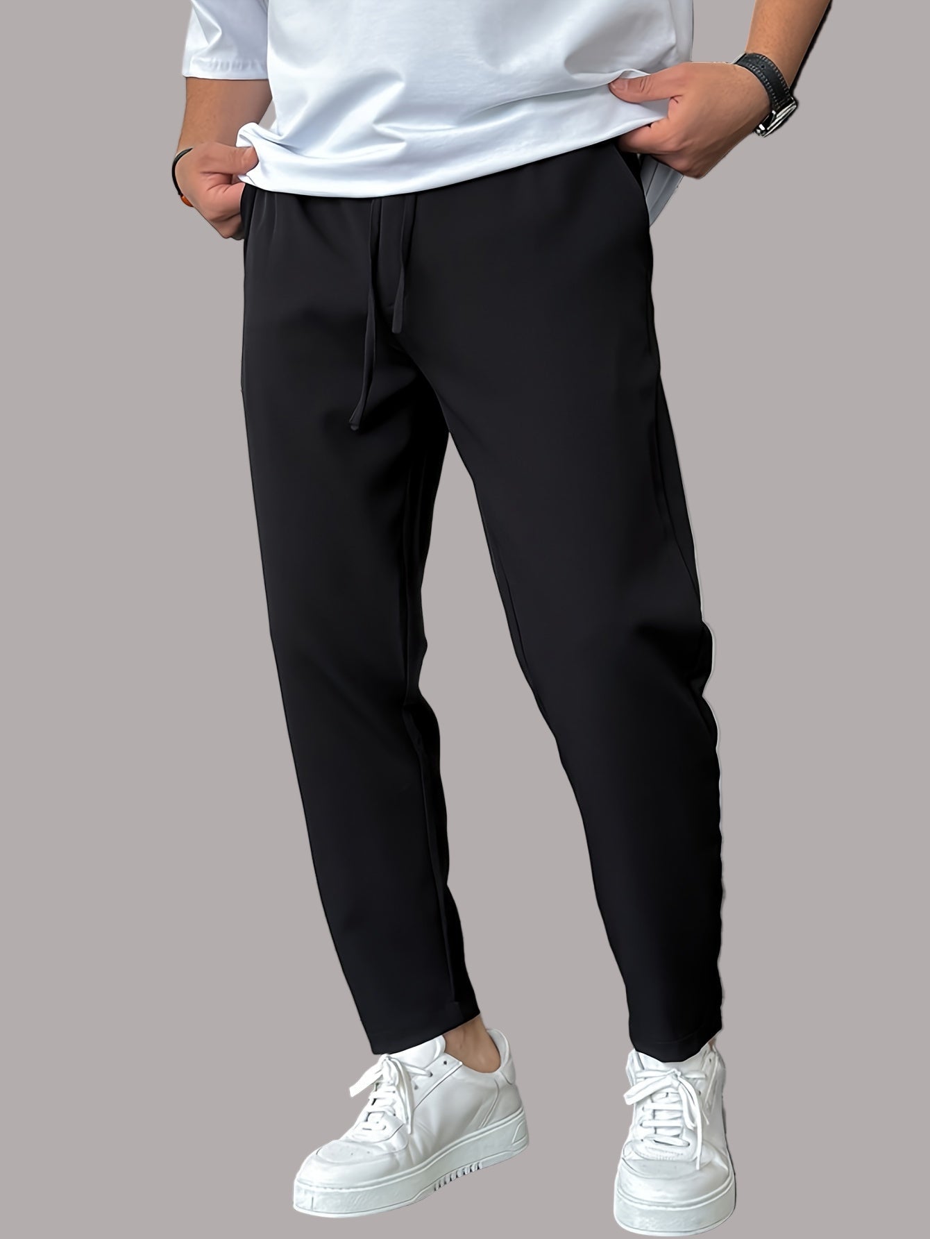 Dorin – Pantaloni Eleganți Conici cu Șnur