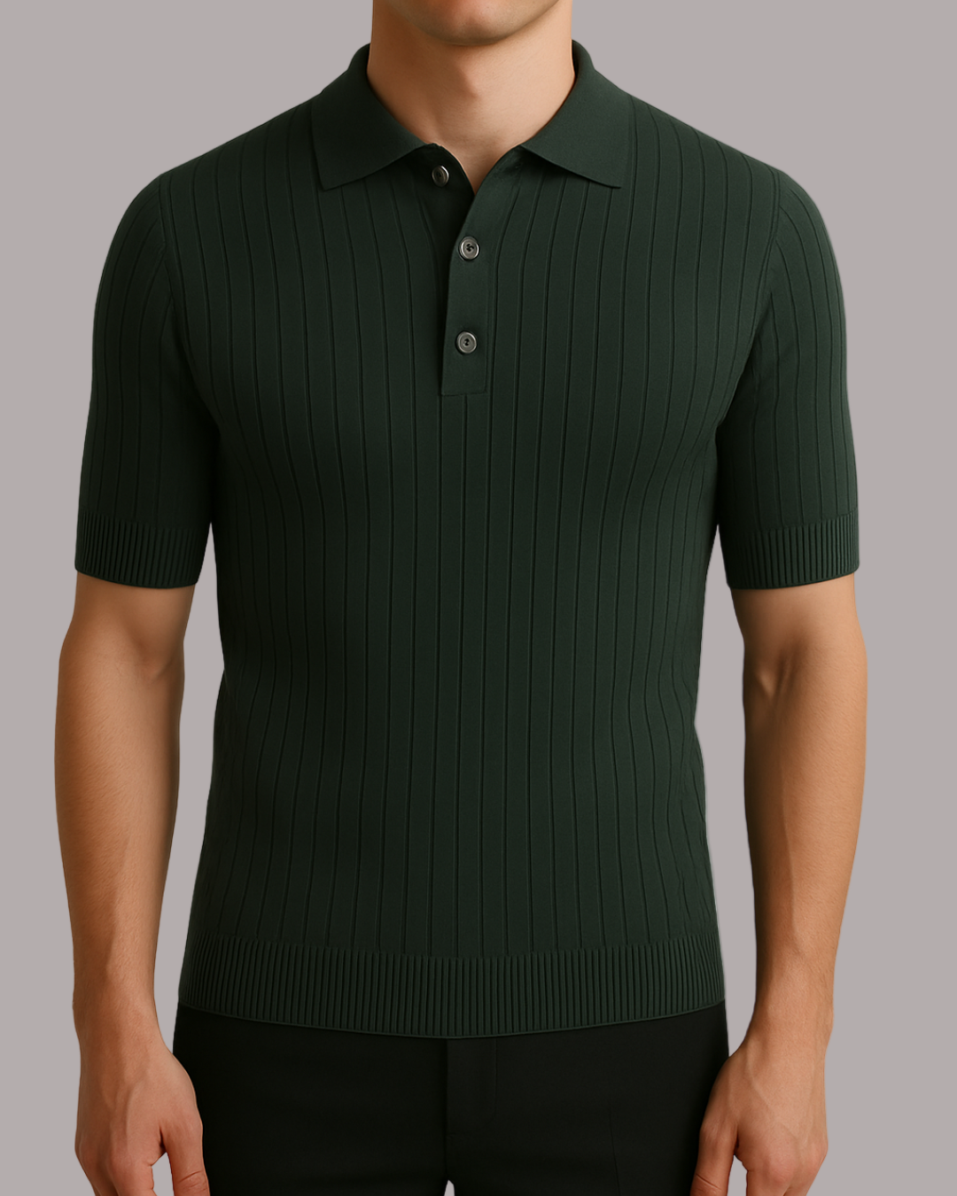 Mihai – Tricou Polo Tricotat cu Mâneci Scurte