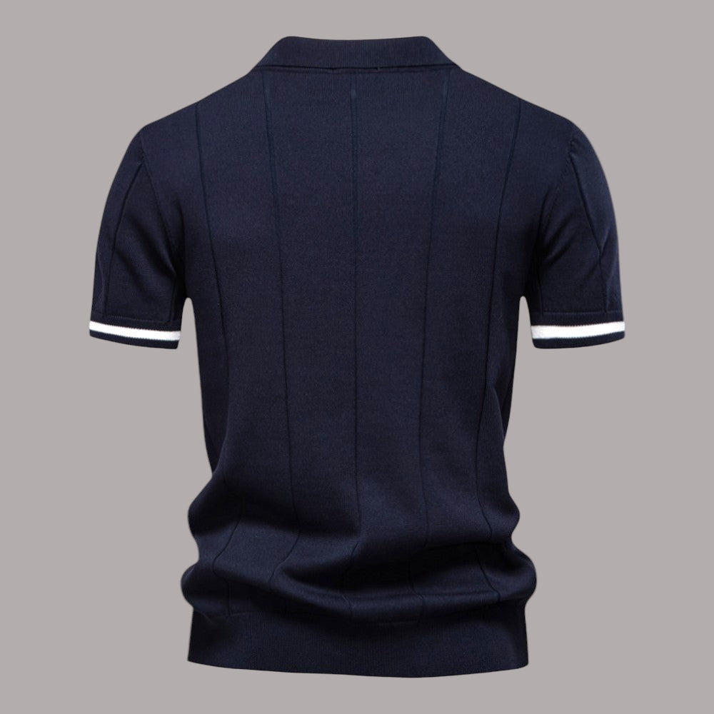 John - Tricou Casual Sport Cu Fermoar