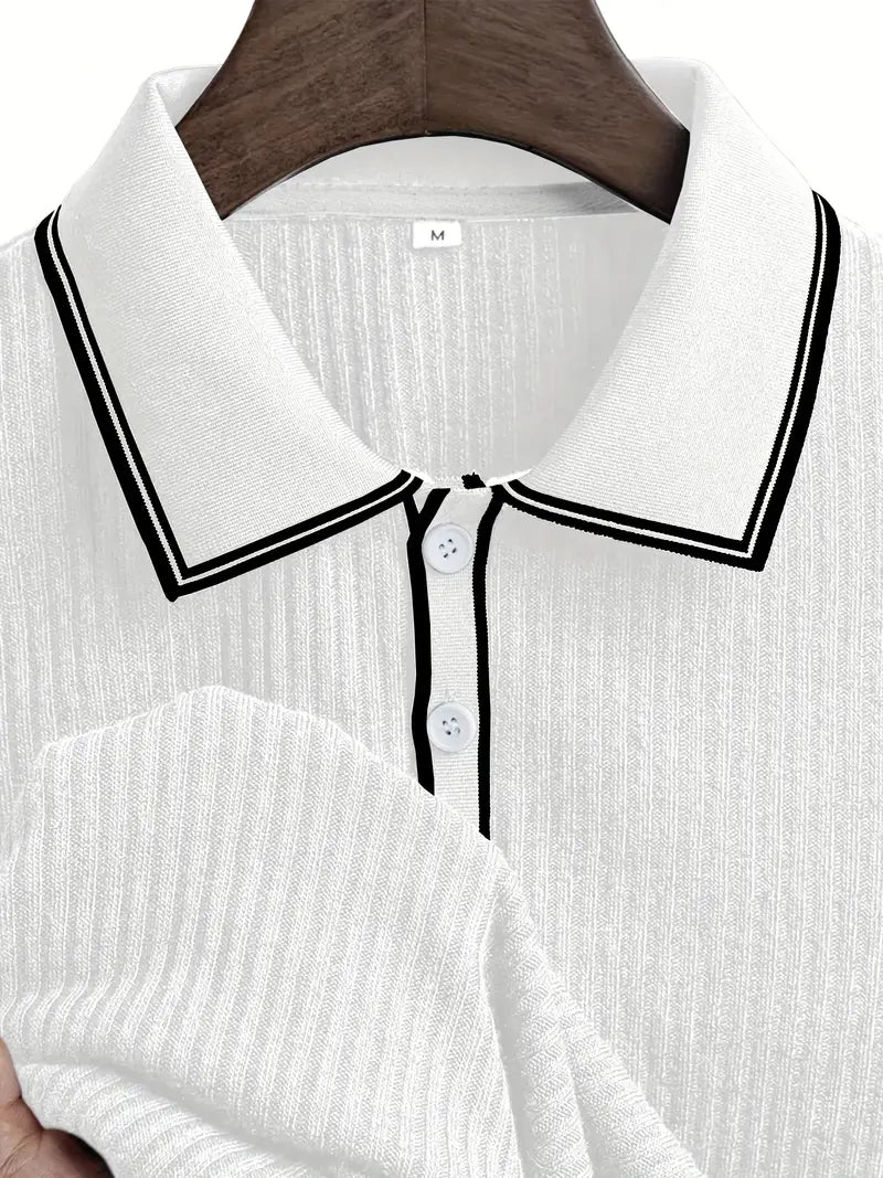 Valentin – Tricou Polo Elegant cu Mâneci Scurte