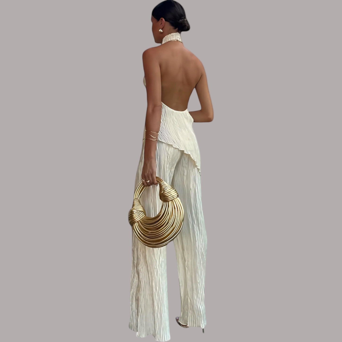 Marilena - Set elegant plissé asimetric