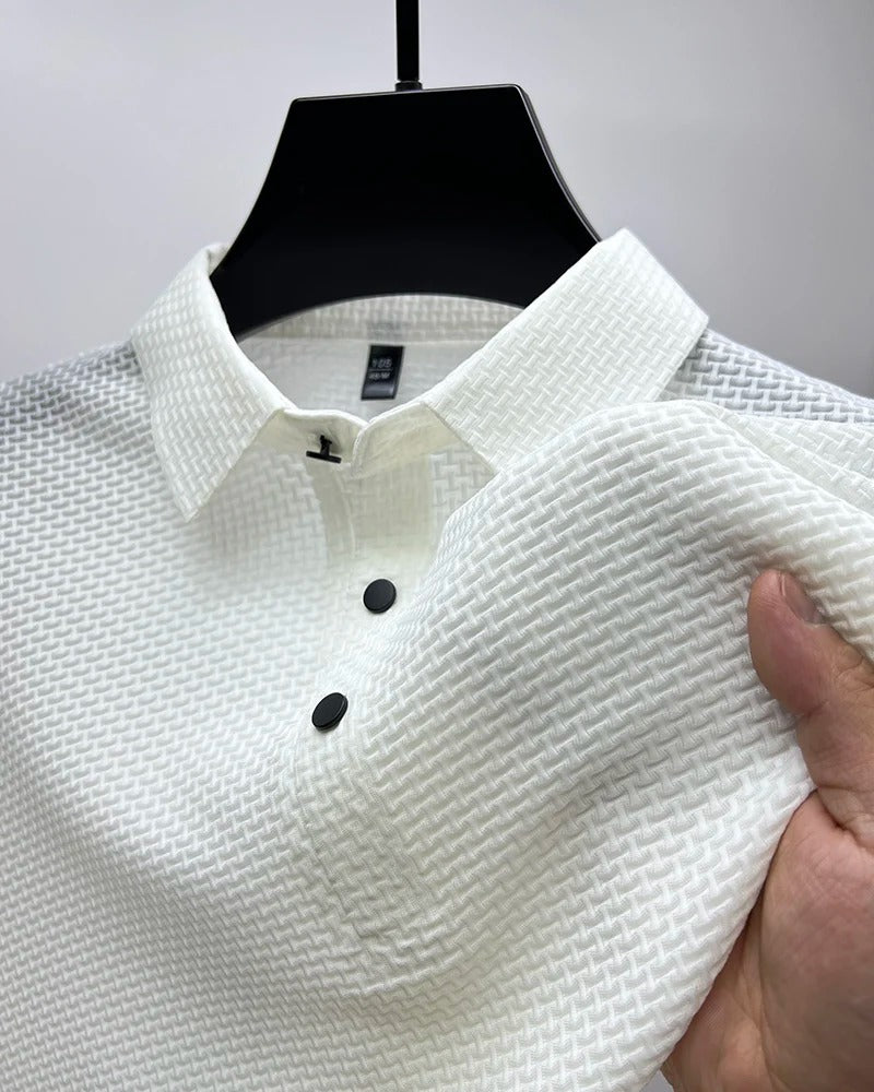 Peter - Tricou polo cu Mâneci Scurte și Material Elastic