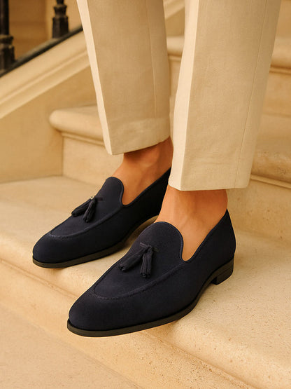 Neagu - Loafers din Suede cu Pompom