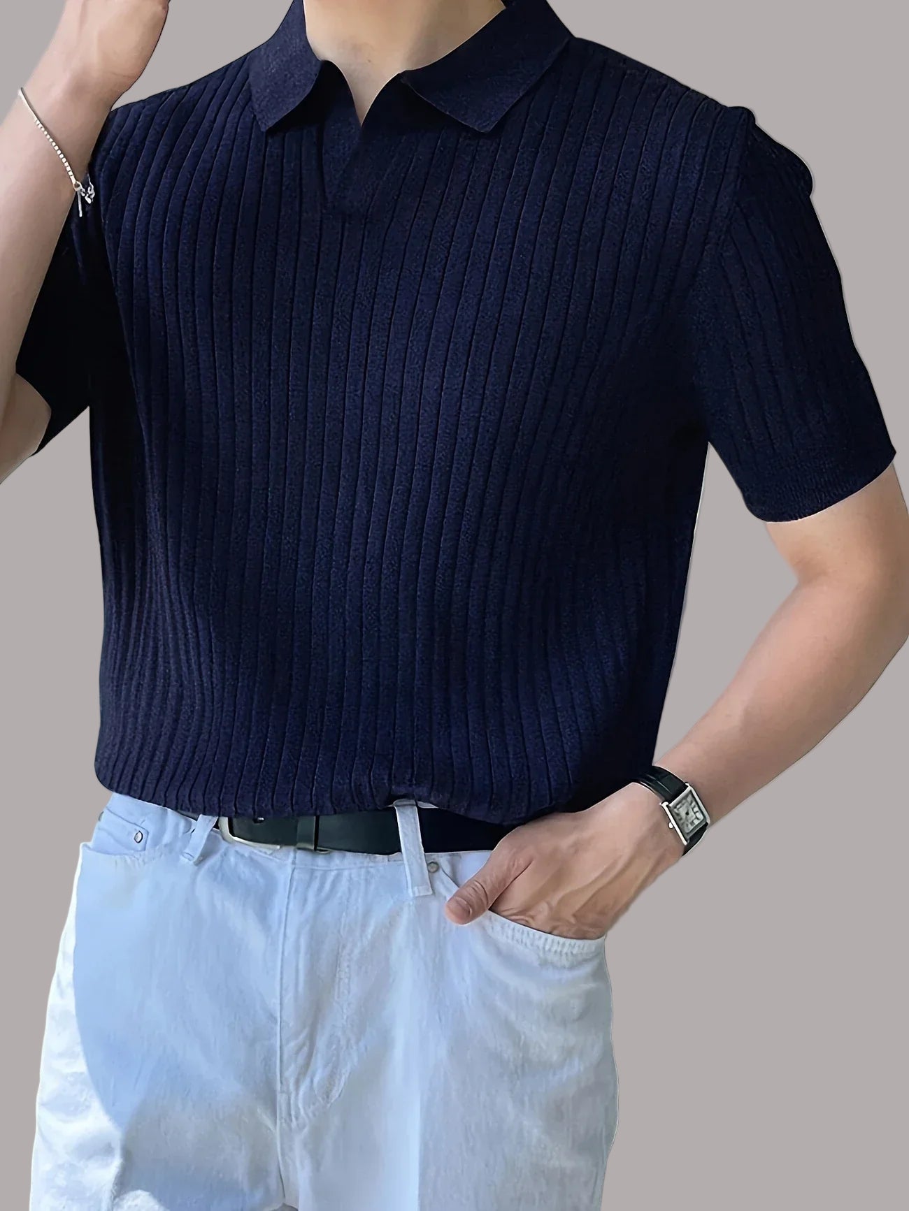 Avgust - Tricou Polo Casual Cu Mâneci Scurte