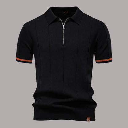John - Tricou Casual Sport Cu Fermoar