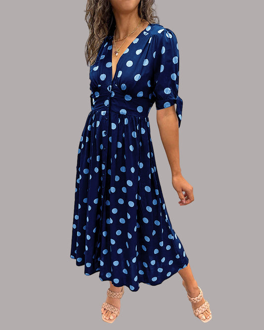 Yana - Rochie Elegantă Cu Decolteu In V