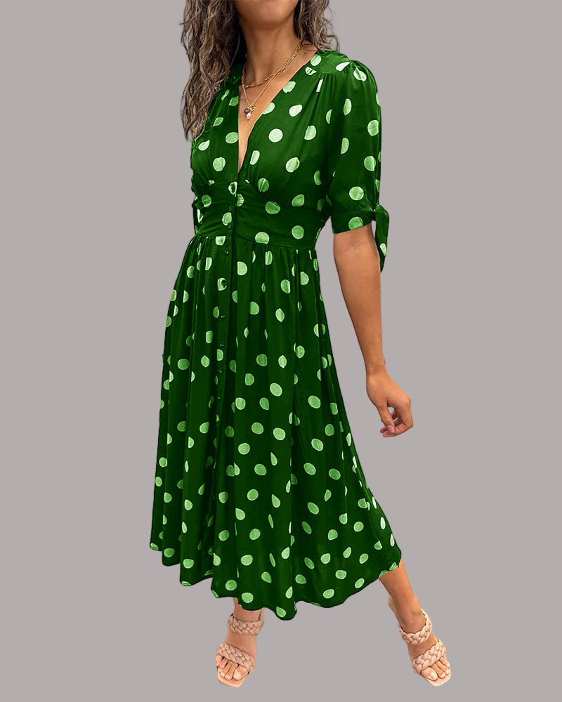 Yana - Rochie Elegantă Cu Decolteu In V