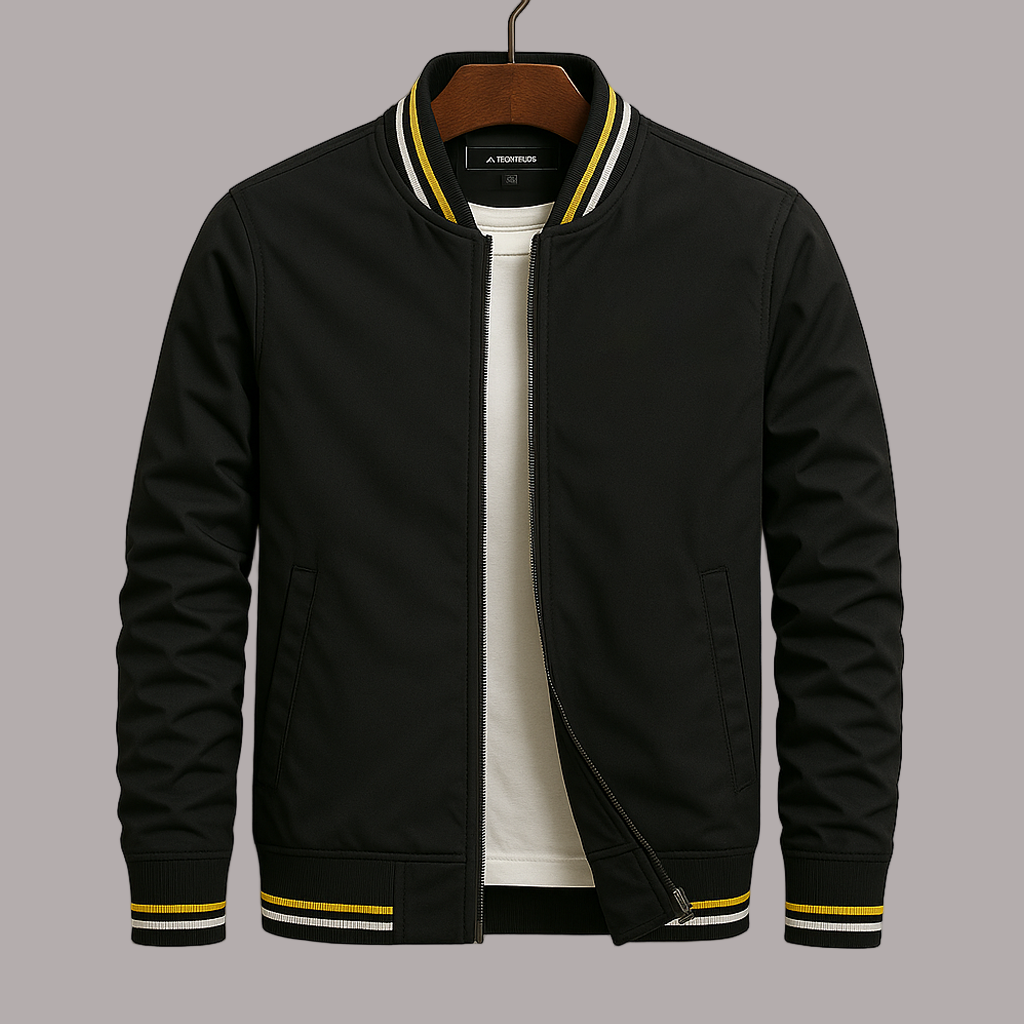 Glenn - Jachetă Bomber Elegantă Cu Detalii In Dungi