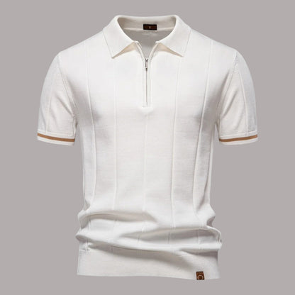 John - Tricou Casual Sport Cu Fermoar