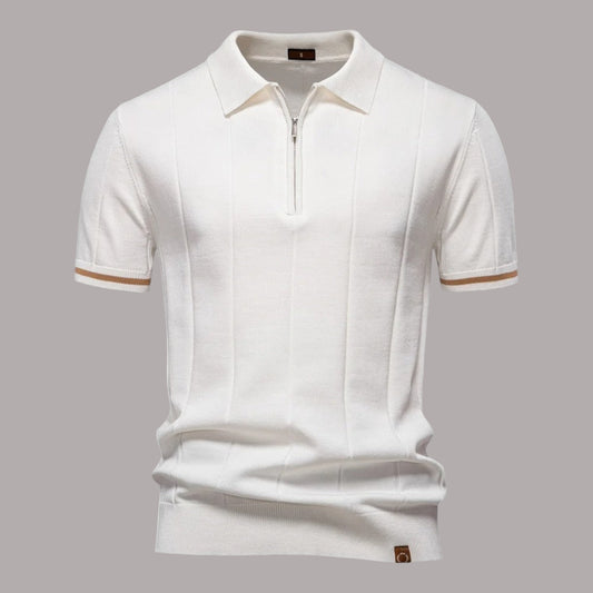 John - Tricou Casual Sport Cu Fermoar