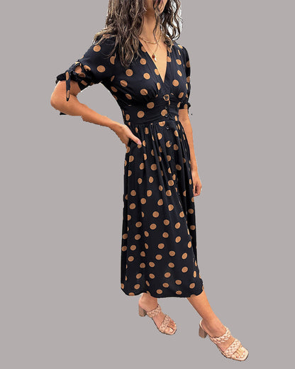 Yana - Rochie Elegantă Cu Decolteu In V