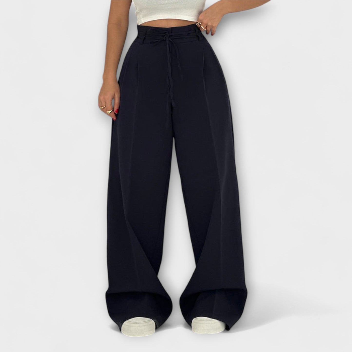 Losefina - Pantaloni casual cu șiret