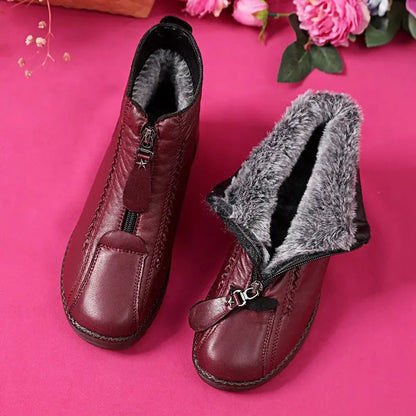 Anca - Botine damă din piele naturală, antiderapante