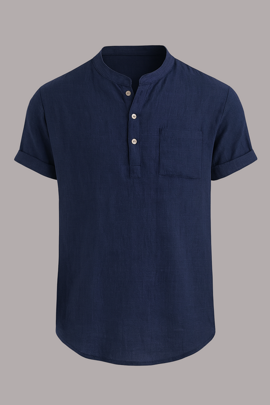 James – Tricou Modern cu Mâneci Scurte și Buzunar