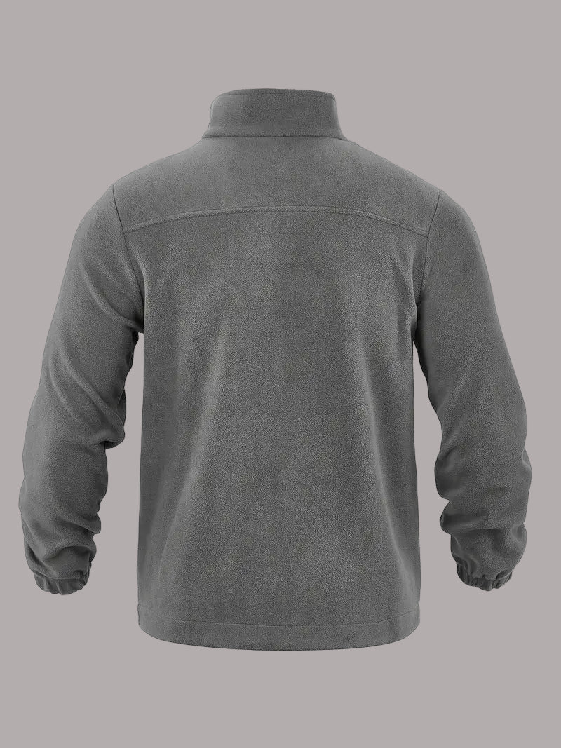 Ron - Jachetă Casual Din Fleece Cu Fermoar și Buzunar