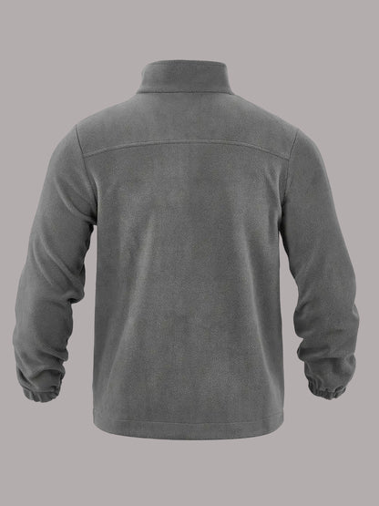 Ron - Jachetă Casual Din Fleece Cu Fermoar și Buzunar