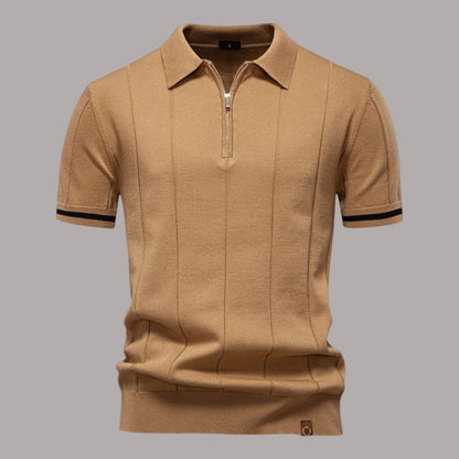 John - Tricou Casual Sport Cu Fermoar
