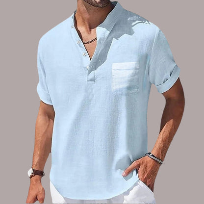 James – Tricou Modern cu Mâneci Scurte și Buzunar
