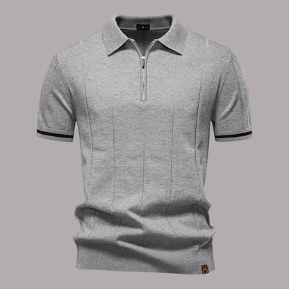 John - Tricou Casual Sport Cu Fermoar