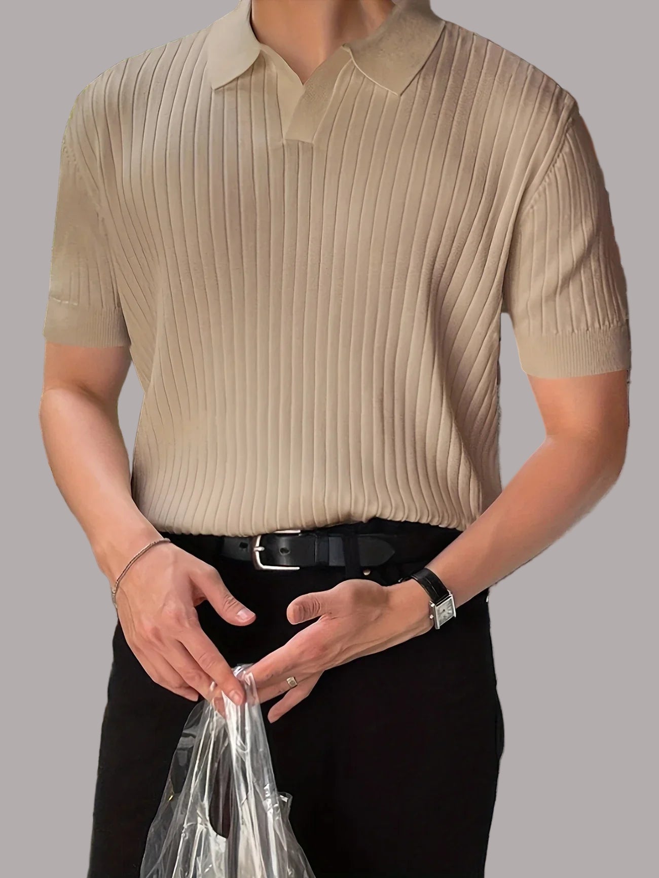 Avgust - Tricou Polo Casual Cu Mâneci Scurte