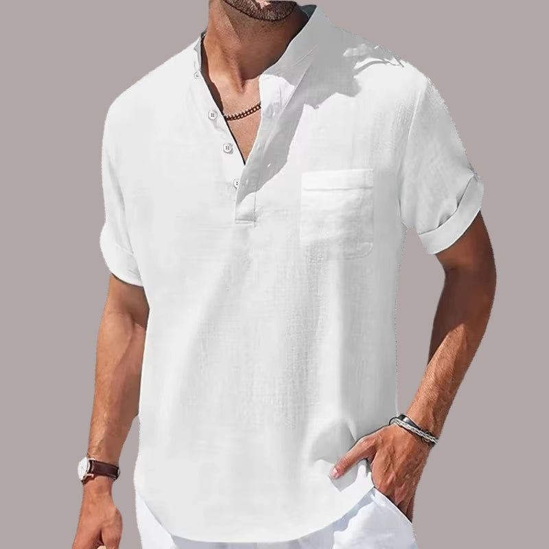 James – Tricou Modern cu Mâneci Scurte și Buzunar