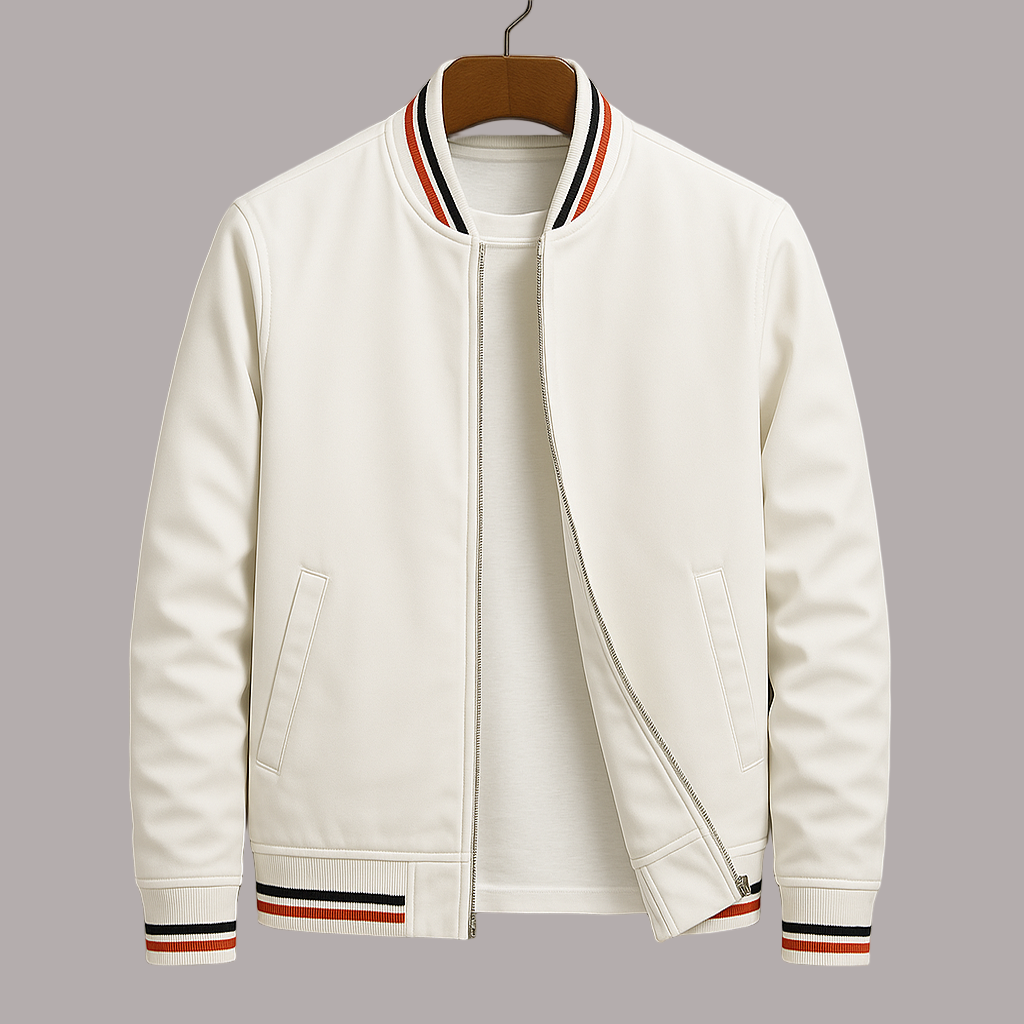 Glenn - Jachetă Bomber Elegantă Cu Detalii In Dungi