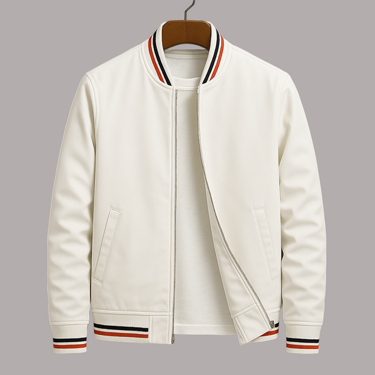 Glenn - Jachetă Bomber Elegantă Cu Detalii In Dungi