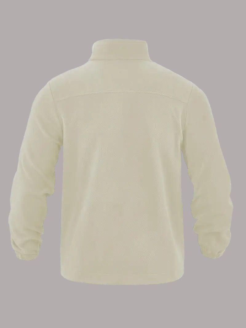 Ron - Jachetă Casual Din Fleece Cu Fermoar și Buzunar