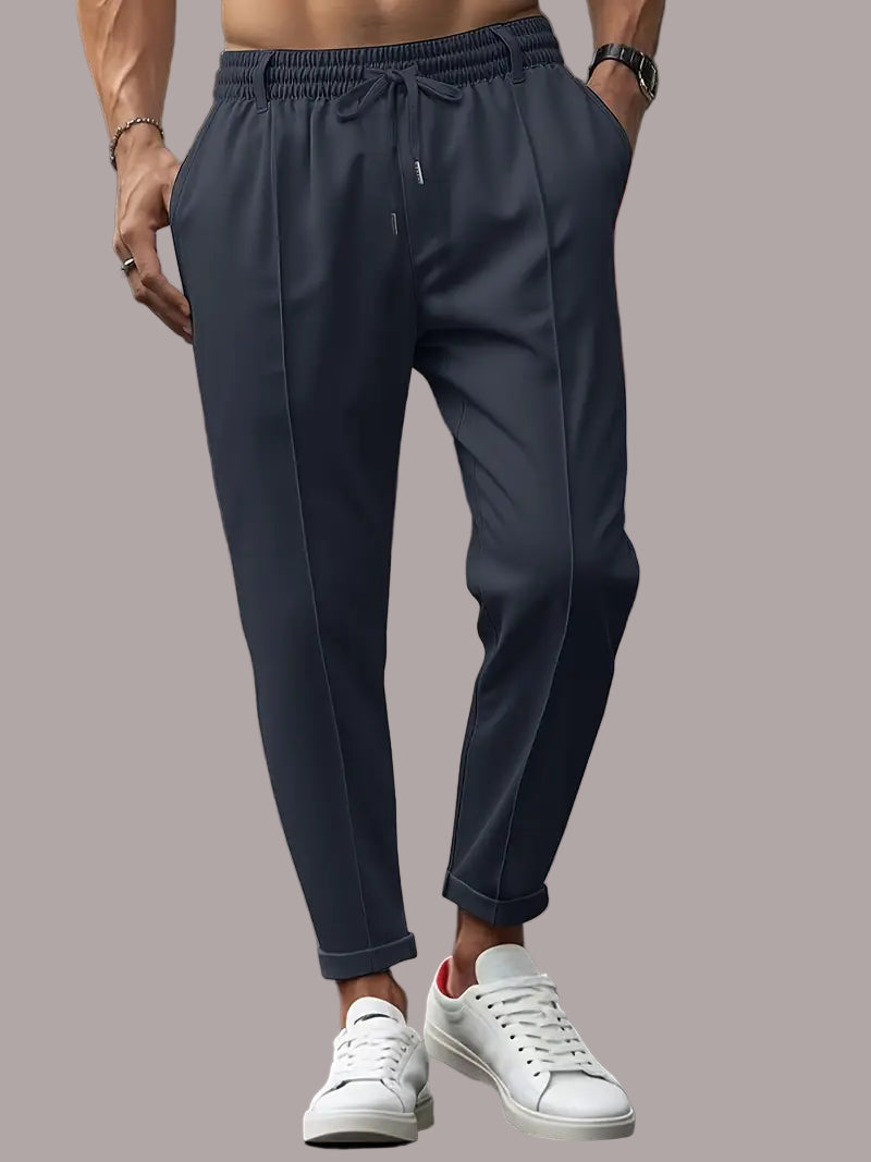 Florin – Pantaloni Subțiri Casual cu Talie Elastică