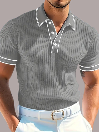 Valentin – Tricou Polo Elegant cu Mâneci Scurte