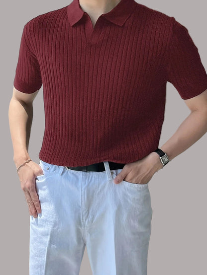 Avgust - Tricou Polo Casual Cu Mâneci Scurte