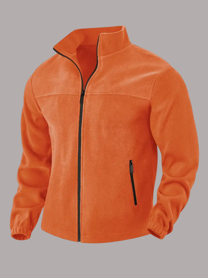 Ron - Jachetă Casual Din Fleece Cu Fermoar și Buzunar