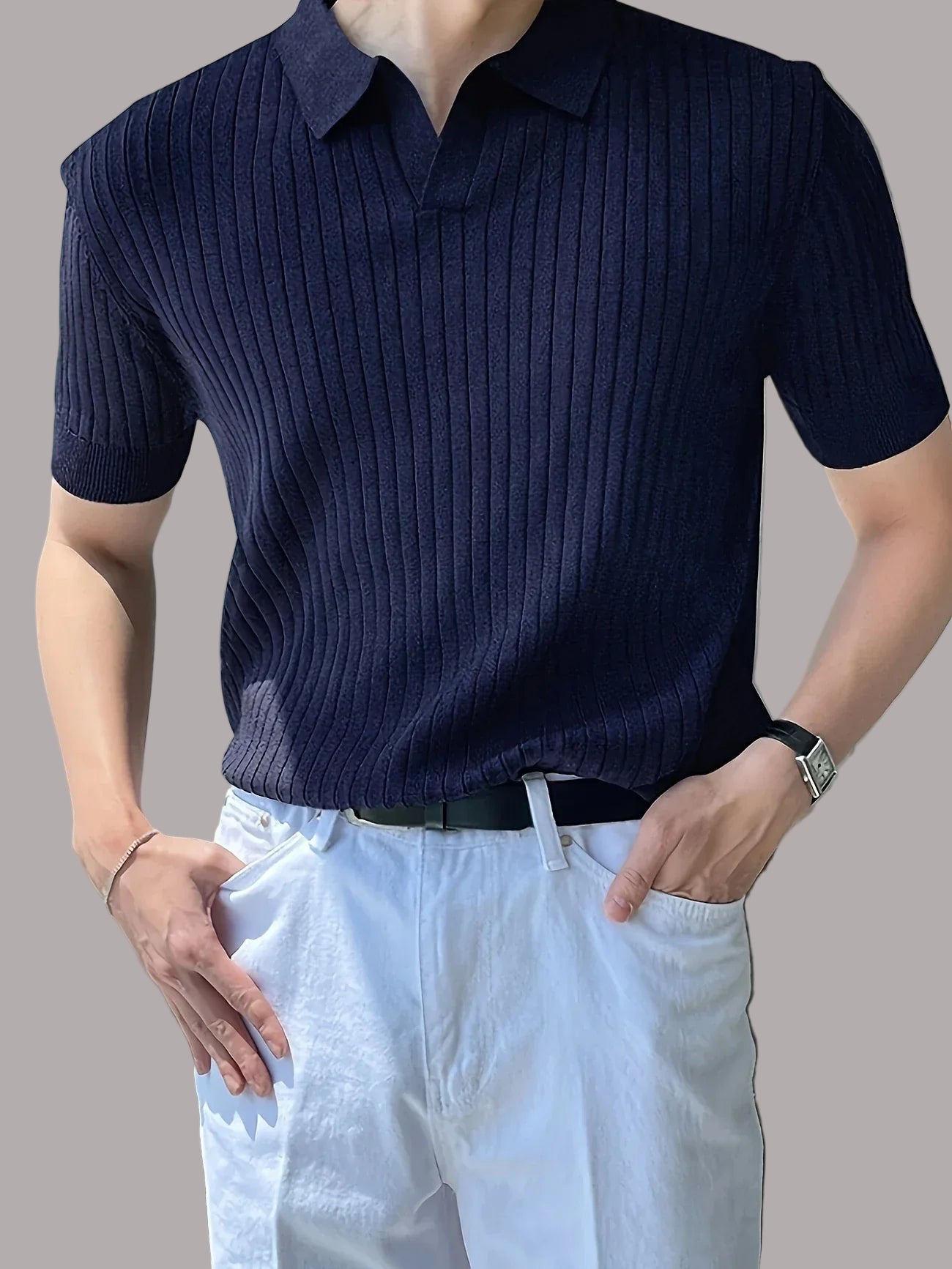 Avgust - Tricou Polo Casual Cu Mâneci Scurte