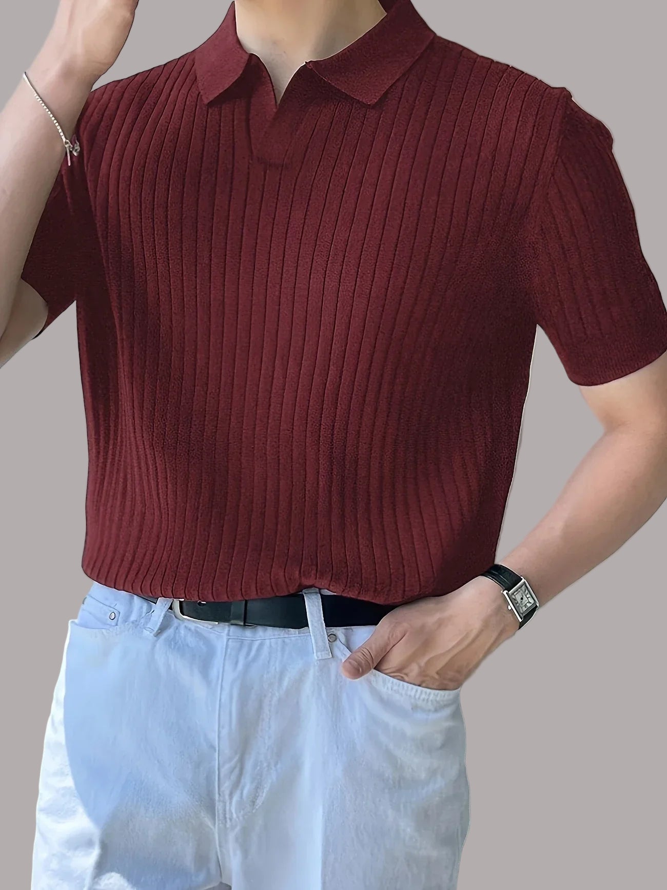 Avgust - Tricou Polo Casual Cu Mâneci Scurte