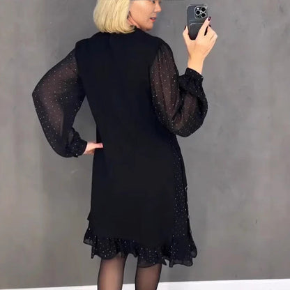 Ksenia - Rochii feminine cu decolteu rotund și cristale