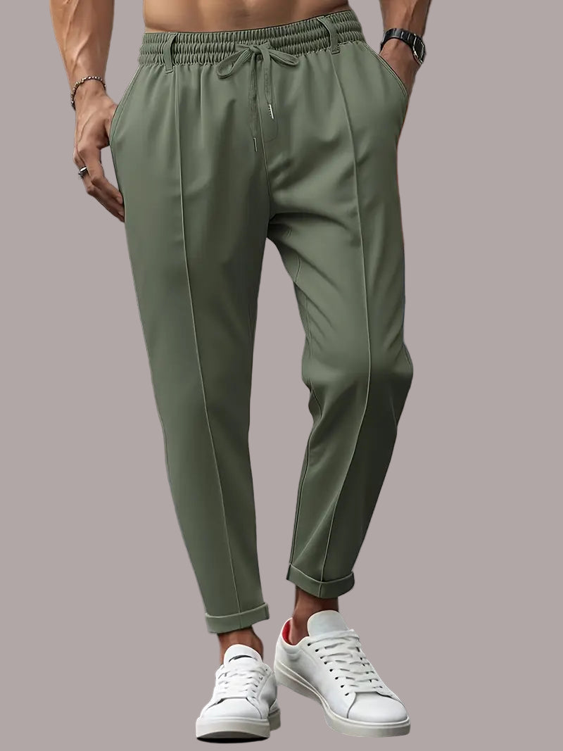 Florin – Pantaloni Subțiri Casual cu Talie Elastică