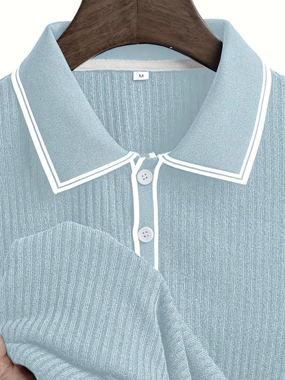 Valentin – Tricou Polo Elegant cu Mâneci Scurte