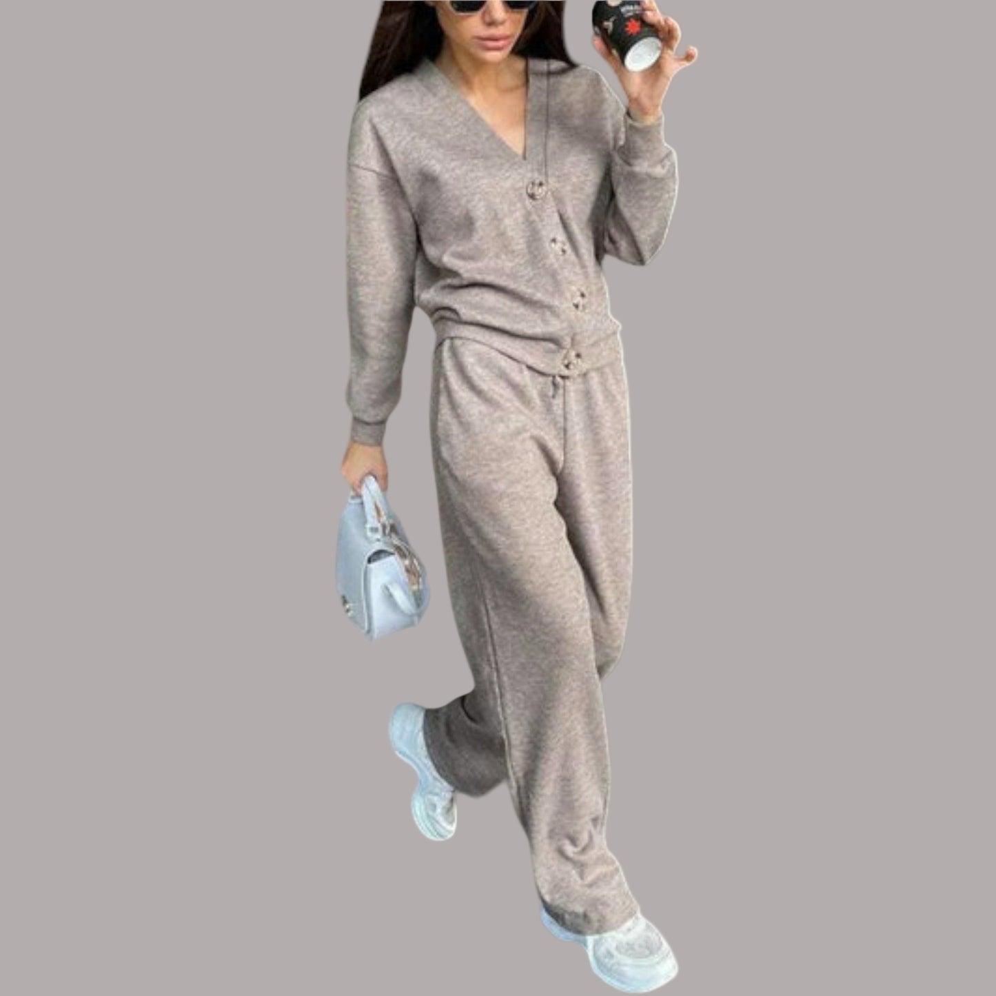 Rodica - Set de cardigan și pantaloni Chantal