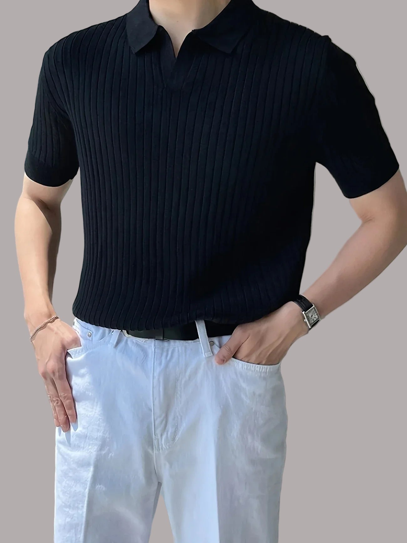 Avgust - Tricou Polo Casual Cu Mâneci Scurte