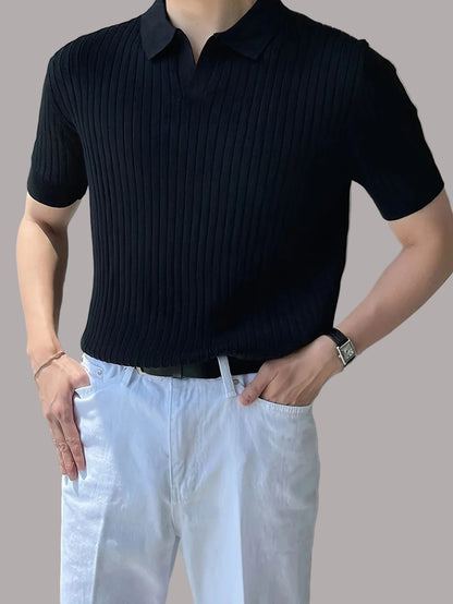 Avgust - Tricou Polo Casual Cu Mâneci Scurte