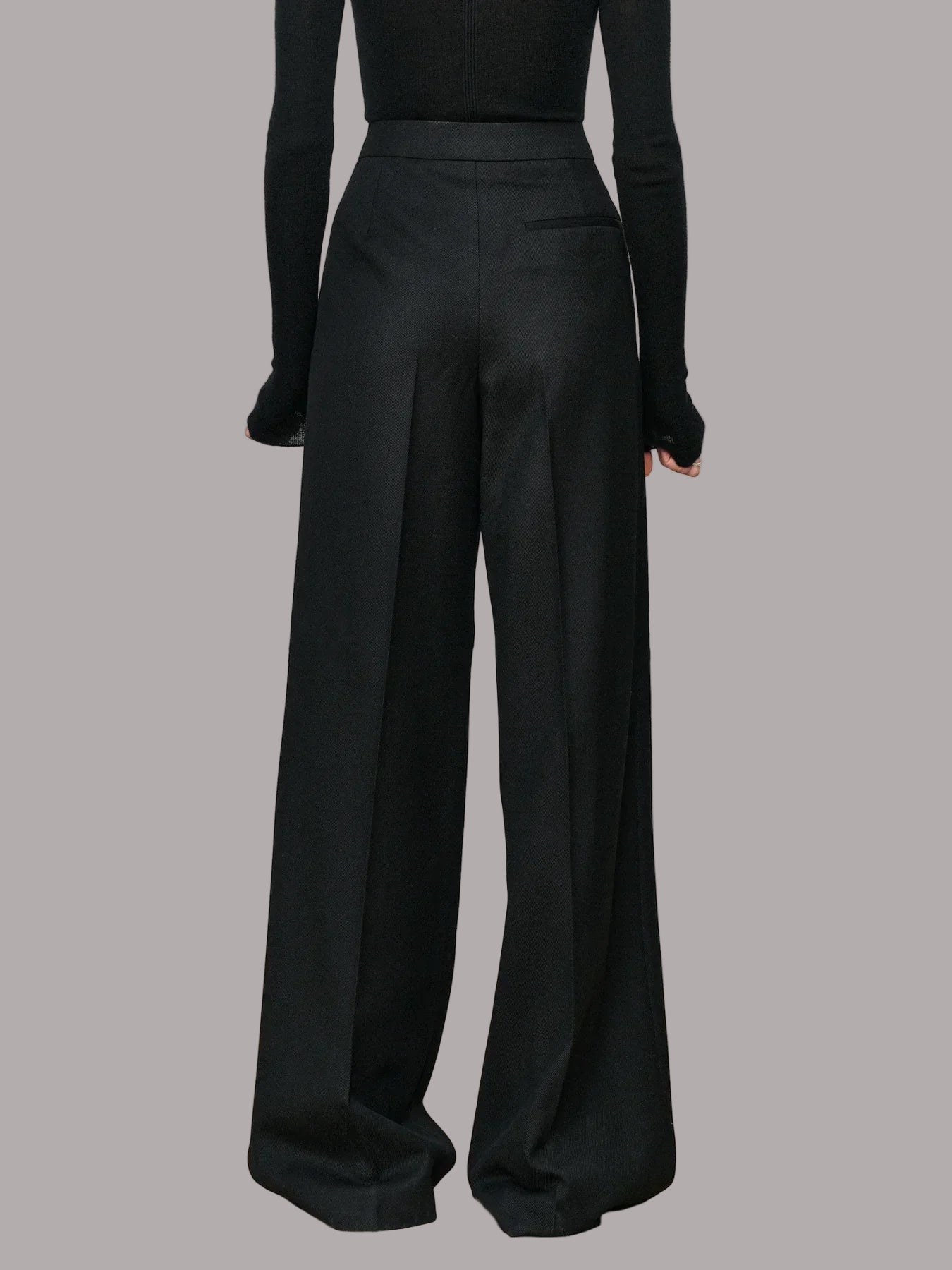 Janey - Pantaloni de birou cu talie asimetrică și picior drept
