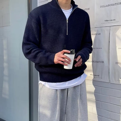 Dragan - Pulover cu fermoar la jumătate