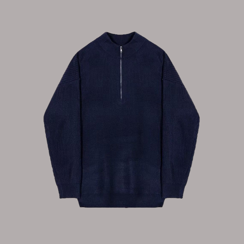 Dragan - Pulover cu fermoar la jumătate