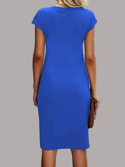 Quinn - Rochie Elegantă Cu Guler Rotund